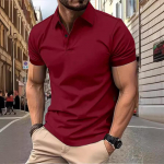 Meeste moe suvine polo T-s&auml;rk vabaaja hingav &uuml;laosa kaelarihmaga, l&uuml;hikeste varrukatega, mugav spordi-T-s&auml;rk Yasheng 2XL