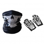 1 komplekt Halloweeni luukere kindad kummitusmaski komplekt jube hirmutav mask, cosplay