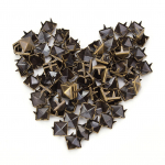 100 TK 9MM Messing Vaskvask Vaskvask Ruuduga Neet R&otilde;ivad Kingad Koti Aksessuaarid Nahast Kaunistamiseks Pronks antiikne pronksiv&auml;rv