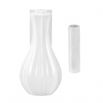 1 Komplekt DIY Lillevaas Silikoonvorm K&auml;sitsi Valmistatud Dekoratiivne Vaas Epoks&uuml;vaigu Valuvorm Vaasi K&auml;sit&ouml;&ouml; Valmistamine Kipsist Tsemendist Vorm valge