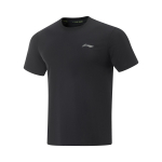 Li Ning Jooksusarja Vabaaja Minimalistlik Spordipullover &Uuml;mara kaelusega &Uuml;hev&auml;rviline L&uuml;hikeste varrukatega T-s&auml;rk Meeste Topid Must ATSV471-1 S