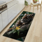 1 tk Tiigrimustriga p&otilde;randamatt, moodne k&ouml;&ouml;gi pol&uuml;estervaip, libisemiskindel, v&auml;rviline sisevaip, kodu, vannitoa, magamistoa, elutoa dekooriks 120*160cm