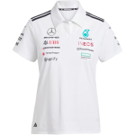 Adidas X Mercedes-Amg Petronas F1 Koost&ouml;&ouml; SS25 Vormelimeeskonna Polo S&auml;rgid Kirjamustriga Triipudega Naiste Polo S&auml;rgid Valge Segav&auml;rvid JV5741 XL white