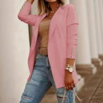 S&uuml;gis Talv Naiste Mood &Uuml;hev&auml;rviline Rev&auml;&auml;riga &Uuml;likonnajakk Kontori Vabaaja &Uuml;likond 2XL roosa