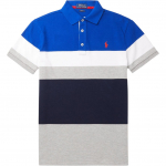 Polo Ralph Lauren V&auml;ike Hobuse logo Tikitud V&auml;rviplokk L&uuml;hikeste varrukatega Polo S&auml;rk Meeste Polo S&auml;rgid Sinine Hall 710780947-002 XS