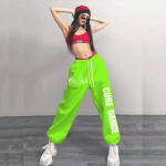 Suurem&otilde;&otilde;tmelised tindirohelised spordip&uuml;ksid naistele lahtised p&uuml;ksid Hip Hop-h-riistvarap&uuml;ksid Retroprinteriga Jazz Street Dance pikad p&uuml;ksid XXL