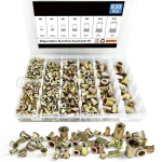 520 tk 830 tk S&uuml;sinikterasest Isane ja Briti V&auml;rviline Tsink Neetmutterite Komplekt Vertikaalne Lamepea Neetmutter 830pcs Metric Riveting Nut Set