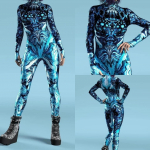 3D digitaaltr&uuml;kk Lavakost&uuml;&uuml;mid T&auml;iskasvanutele Halloweeni &Uuml;ritused Karnevali Teemapidu Cosplay Riietus M&auml;ngimine Jumpsuit Adults S