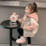 2025 Stiilsed t&uuml;drukute fliisvoodriga mantlid: S&uuml;gis-Talvised Puuvillaga T&auml;idetud Joped Lastele 100cm