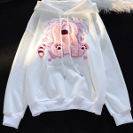 Naiste Mood Vabaaja Pikkade Varrukatega &Uuml;mara Kaelusega Kapuutsiga Pullover &Uuml;laosa Taskutega XL valge