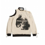 Vintage dressipluus Y2k Esteetiline &otilde;lgadeta Harajuku Hip Hop Grunge Pullover Choker Graafilised kapuutsid Oversized XL