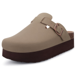 Moodsad Klassikalised Meeste Suede Klapid Sandaalid Moodsad Meeste Klapid Sandaalid Korgist Tald Nahast Meeste Mules V&auml;litingimustes Unisex Pehmed Libisemisvastased Sandaalid 43 aprikoosi