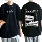 Meeste puuvillane T-s&auml;rk Drift Jaapani Anime AE86 Inifirst D Suvine vabaaja T-s&auml;rk Unisex R34 Skyline GTR JDM Suure tr&uuml;kiga T-s&auml;rgid XXXXXL