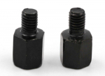 Mootorratta peegli kruvi adapter must 0,3 tolli (8 mm) P&auml;rip&auml;eva ja vastup&auml;eva keermega kruvid, 1 tk kumbagi (Hinne B) must
