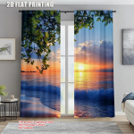 2 tk, Stseenikardinad meri Pimendav Pol&uuml;ester Mitmek&uuml;lgne Ideaalne kolledži &uuml;hiselamu kaunistamiseks 53x116cm 2pc&Without mount