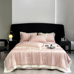 100% pestud siidist tekk suviseks tikandiks Sile j&auml;&auml;ga jahutav voodikate Siidine vooditekk Luksuslik suvine vooditekk 150x200cm 1pc