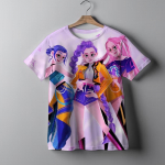 Laste R&otilde;ivad KPop Deemonik&uuml;ttide F&auml;nnide Kingitused Laste Riided Mood Vabaaja Topid 2025 Kuum Film Pehme Puuvill Beebi T&uuml;drukute T-s&auml;rk 120