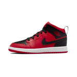 Air Jordan 1 Mid PS Reverse Bred Laste tossud Gym-Red Black White 640734-660 35