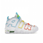 Nike Air More Uptempo GS Valge Vikerkaar Laste tossud Mitmev&auml;rviline Opti-Kollane Ohutus-Oranž FJ4624-100 38