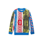 Adidas Originals Trefoil Retro Spleissitud &Uuml;mmarguse Kaelusega Kootud Pullover Huppar Meeste Pealiskatted Mitmev&auml;rviline ED6138 S
