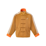 Adidas Originals SS24 Hiina stiilis n&ouml;&ouml;priba triip Vintage p&uuml;stkrae Vabaaja pikkade varrukatega jakk Unisex jakk Helepruun JD3379 XS