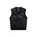 Li Ning X Jackie Chan Koost&ouml;&ouml; Kung Fu Seeria Tie-Dye Vaba L&otilde;ikega Varrukateta Kootud Top Meeste topid Must Varjuhall AMVU013-1 2XL