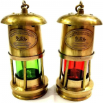 Messingist antiikne v&auml;ike lamp Vintage merelaevalaevavalgusti laterna dekoratiivpakk, 1 6-tolline messingist lamp