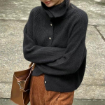 K&otilde;rge kaelusega kampsun Naiste kampsun S&uuml;gis Talv Vabaaja Suur kootud Aluskiht Mantel &Uuml;laosa One Size must