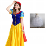 Euroopa & Ameerika Halloweeni Lumivalgekese Muinasjutu Cosplay Kost&uuml;&uuml;m Kleit 2XL