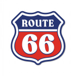 Kleebiste pakett Route 66 Punane Suur punane