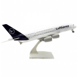 M&auml;nguasi Lapsed 30CM Lennukimudel A380 Uus Lufthansa Airlines 380 Rattad K&uuml;ljes Vaik Lennukimudel Lennukikogu Kingitus sinine/valge