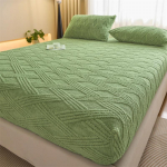 3 tk Pl&uuml;&uuml;sist Madratsikate Voodile, Talvine Pl&uuml;&uuml;sist Soojas Hoidev Voodilina, Hoia Soojas, Madratsikate, Paks Soe Voodiriie Padjap&uuml;&uuml;rid 180x200 sheet+2Pillowcase