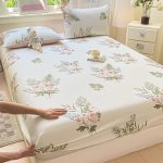 100% puuvillased voodilinad Lilletr&uuml;kiga pinguldatud voodilina kummiga &Uuml;he-/Queen-/King-suuruses Puhtast puuvillast voodilinad sabanas matrimoniales 90x200cm 3pcs set