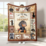 Dachshund Fliisitekk mitu suurust 2D tr&uuml;kk armas doxie l&uuml;hikarvaline paks flanell diivan voodi kontor telkimine hubane soe 70X100CM beige