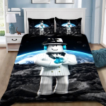 3D M&auml;ng R-Robloxes Tekikott Padjap&uuml;&uuml;r M&auml;ngustseeni Prindiga Voodipesukomplekt T&auml;iskasvanud Poiss T&uuml;druk Magamistoa Kaunistus &Uuml;hekordne Kahekordne Suur 150x200cm-3pcs