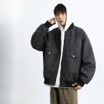 PU-nahkjakk Meeste nuumatud nahkjakk Meeste pesapalli&uuml;likond Paksu mehe &uuml;likond American Street 8XL