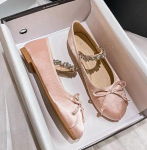 Elastne kivirihm Mary Janes naine kikilips, siidist balletid, naiste kingad, &uuml;mmargused varbad, naiste kingad. 42