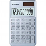 Calculatrice de poche - Casio - SL-1000SC-BU - Affichage 10 chiffres - Grand &eacute;cran - Double alimentation pruun