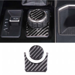 Pehme s&uuml;sinikkiust stiilis auto multimeedia nupu l&uuml;liti kate r&otilde;ngas Sobib Toyota Tundra 2022-2023 Auto interj&ouml;&ouml;ri jaoks Carbon Fiber Style