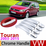 Volkswagen VW Touran MK1 2003~2015 kroomitud uksek&auml;epideme kate auto tarvikud kleebised kaunistuse komplekt 2004 2006 2008 2010 2012 4 Door 2 Keyhole