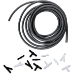Windshield Washer Hose Kit,4 Liquid Hose with Rice Washer,Belt 12 Hose Connector,Suitable for most car windshield washer hoses black
