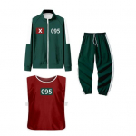 3 tk/komplekt Cosplay kost&uuml;&uuml;m lukuga dressipluus jakk n&ouml;&ouml;riga p&uuml;ksid vestiga Korea m&auml;ngi spordidressi komplekt naistele meestele sport jooksmine j&otilde;usaal 3XL N