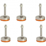 Furniture levelers, 6pcs Leveling Leg Leveler, Diameter 30mm, 40mm Anti-Skid and Shockproof Leveling Feet, Suitable for Workbenches, Machine Cabinets D30 M8*60mm