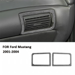 Soft Suede Fabic Car trument Panel Left Right Air Outlet Vent Frame Decoration Interior Sticker For Ford Mustang 2001-2004 must