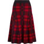 Polo Ralph Lauren Ruuduline Villane A-l&otilde;ikeline Kootud Maxi Seelik Naiste seelikud 211847017-001 S black