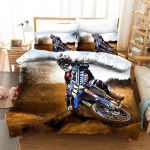 3D luksuslik voodipesukollektsioon Mootorrattaprintiga tekikottide kollektsioon Padjap&uuml;&uuml;ridega Motokrossi voodikate Poiste voodikollektsioon 135X200cm-2pcs