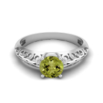 0,85 ct &uuml;mmargune peridoot 925 sterlingh&otilde;bedast solitaire filigraanist naiste lubaduss&otilde;rmus 11 valge