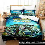 Uus Total Drama Voodipesukomplekt &Uuml;he Twini T&auml;issuuruses Queen King Suuruses Voodikomplekt T&auml;iskasvanud Poiste Magamistoa Tekikoti Komplektid Anime Voodilina Komplekt EU Single(135*200cm)3pcs blue