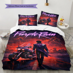 Prince Purple Rain Muster Voodipesu Tekikomplekt Tekikate Padjap&uuml;&uuml;r Kodukaunistus Kingitus (1 * tekikott + 2 * padjap&uuml;&uuml;ri, ilma s&uuml;damikuta) 135x200cm