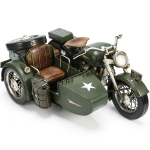 EnergyPower Vintage 36cm Suur Terasest Luksuslik Retro Mootorratas S&otilde;jav&auml;elise Vintage Hiina Vabastusmudel K&auml;sit&ouml;&ouml;na Valmistatud CJ-750 Mootorratas, Mudel, V&auml;ljaanne, roheline